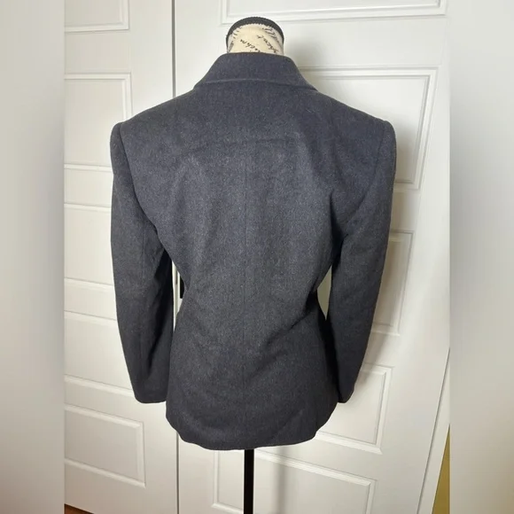 Vintage Henri Bendel Wool Cashmere charcoal gray coat blazer - Picture 5 of 5